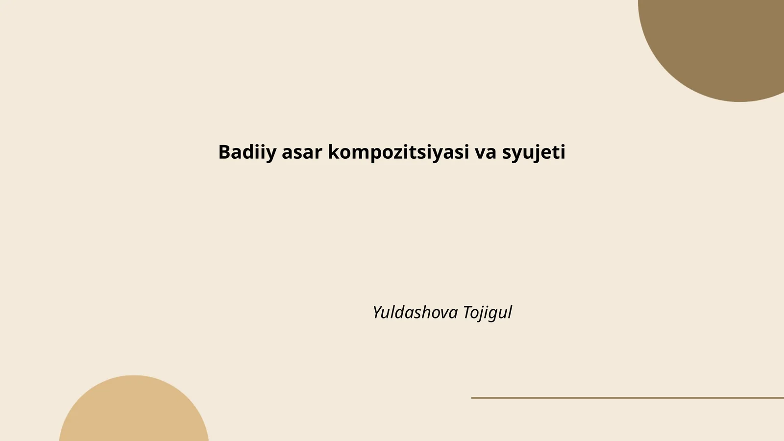 Badiiy asar kompozitsiyasi va syujeti 1