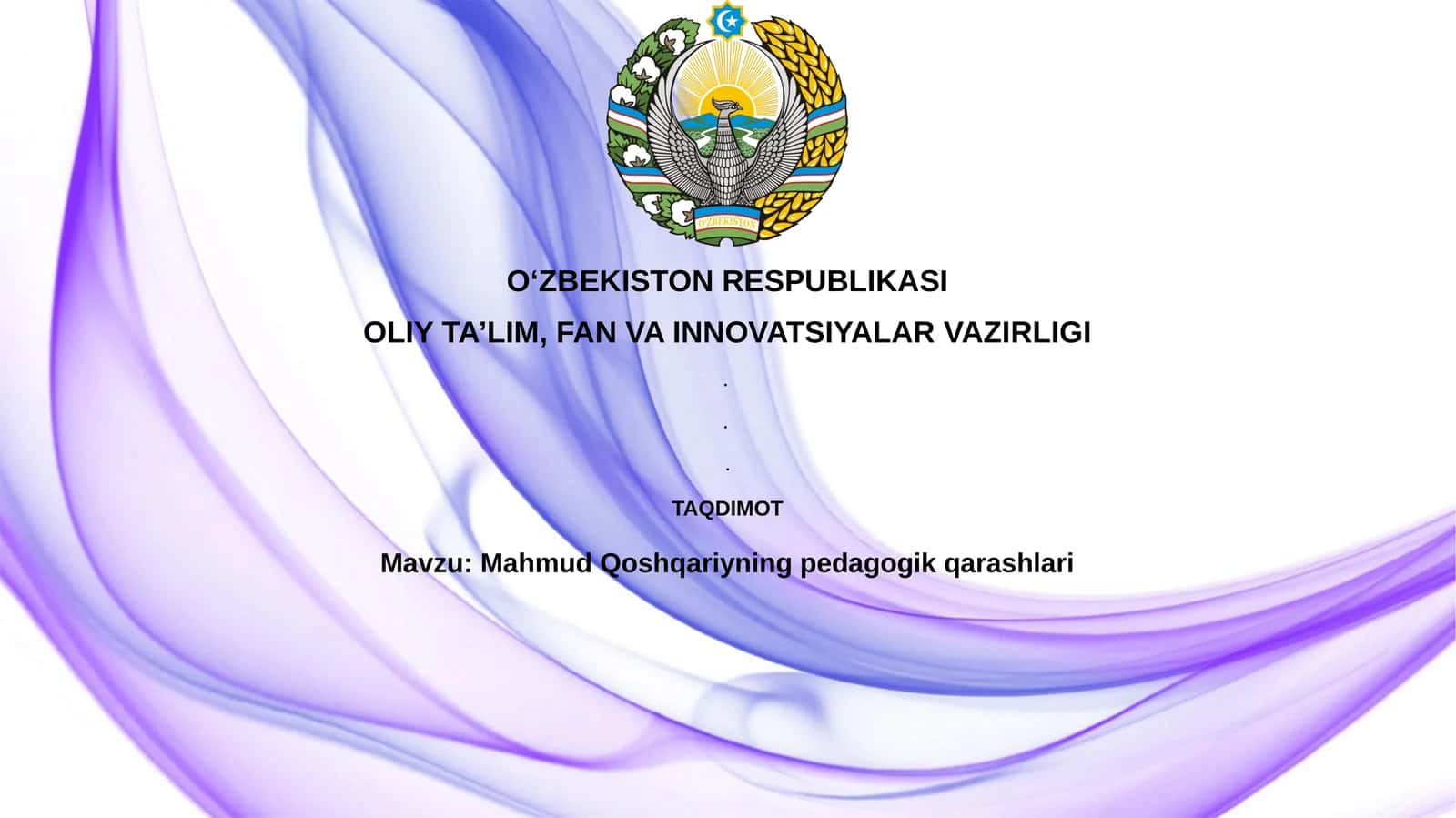 Mahmud Qoshqariyning pedagogik qarashlari 1