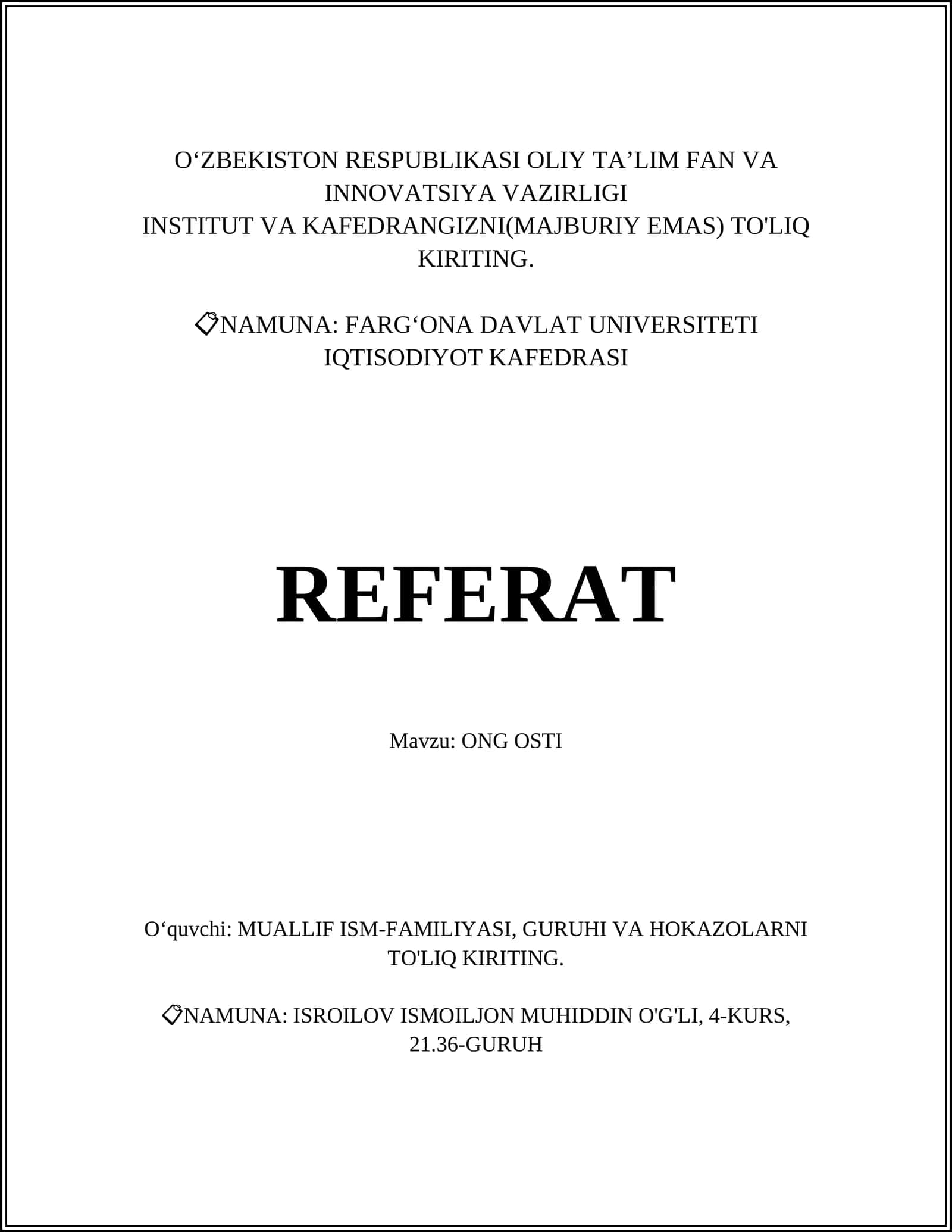 ONG OSTI 1