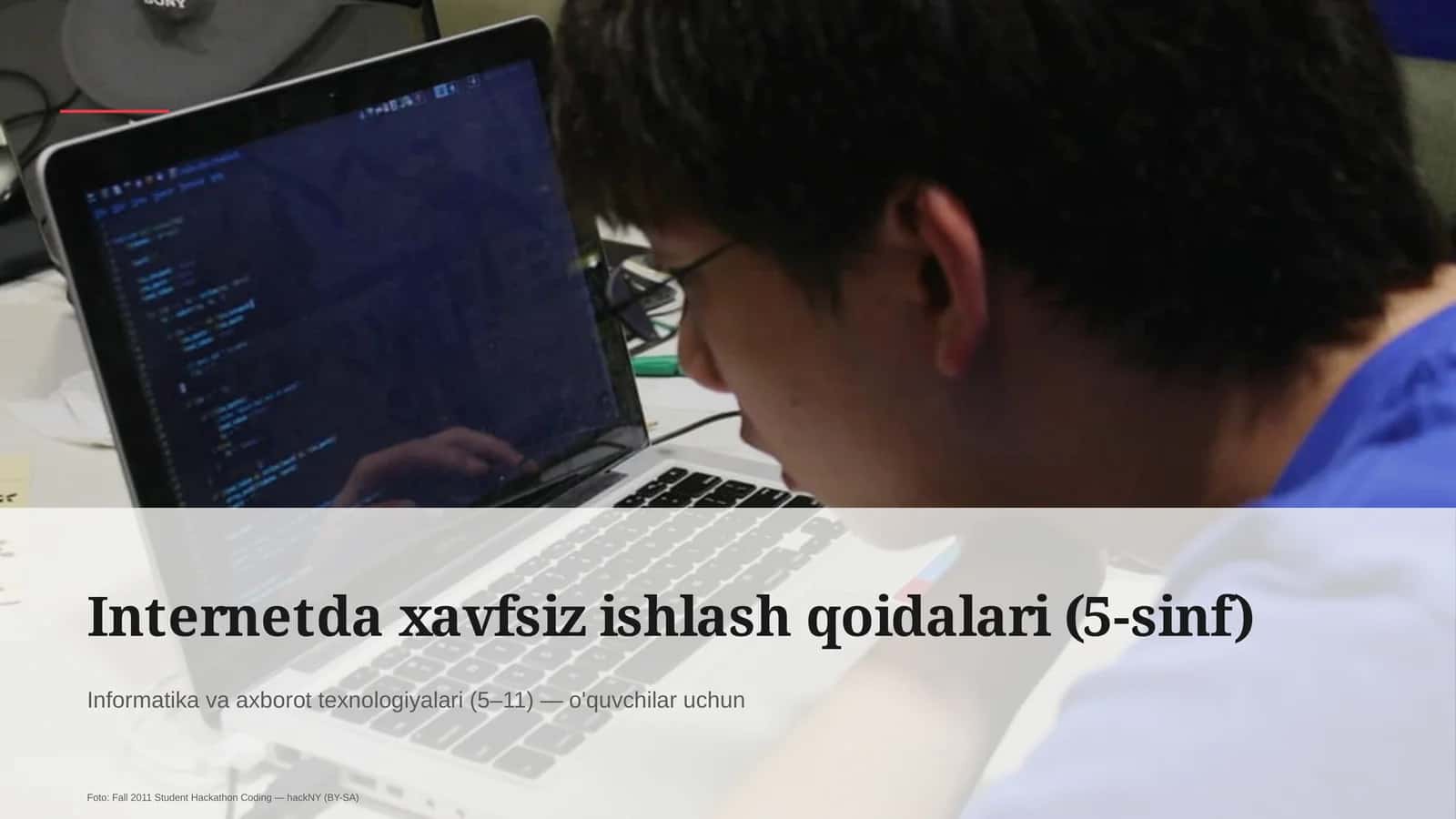 Internetda xavfsiz ishlash qoidalari (5-sinf) 1