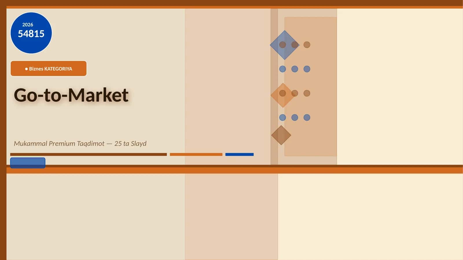 Go-to-Market Mukammal Premium Taqdimot — 25 ta Slayd 1
