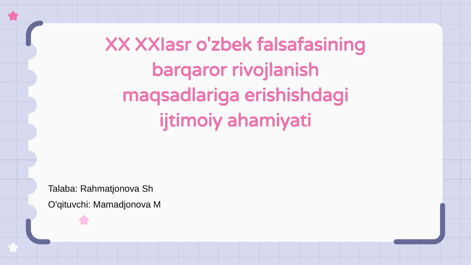 XX XXI asr O'zbek falsafasining barqaror rivojlanish maqsadlariga erishishdagi ijtimoiy ahamiyati 1