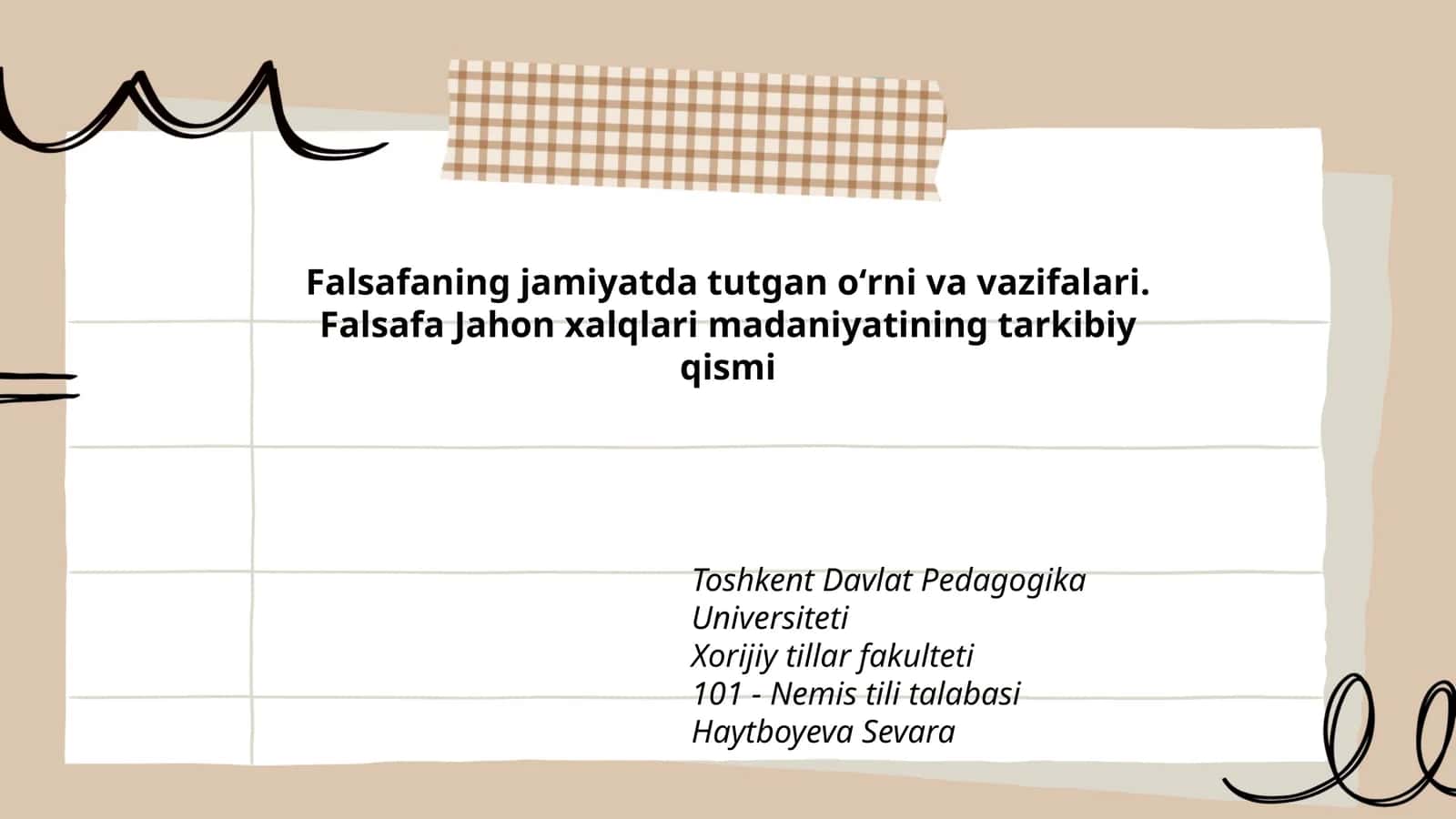 Falsafaning jamiyatda tutgan oʻrni va vazifalari 1