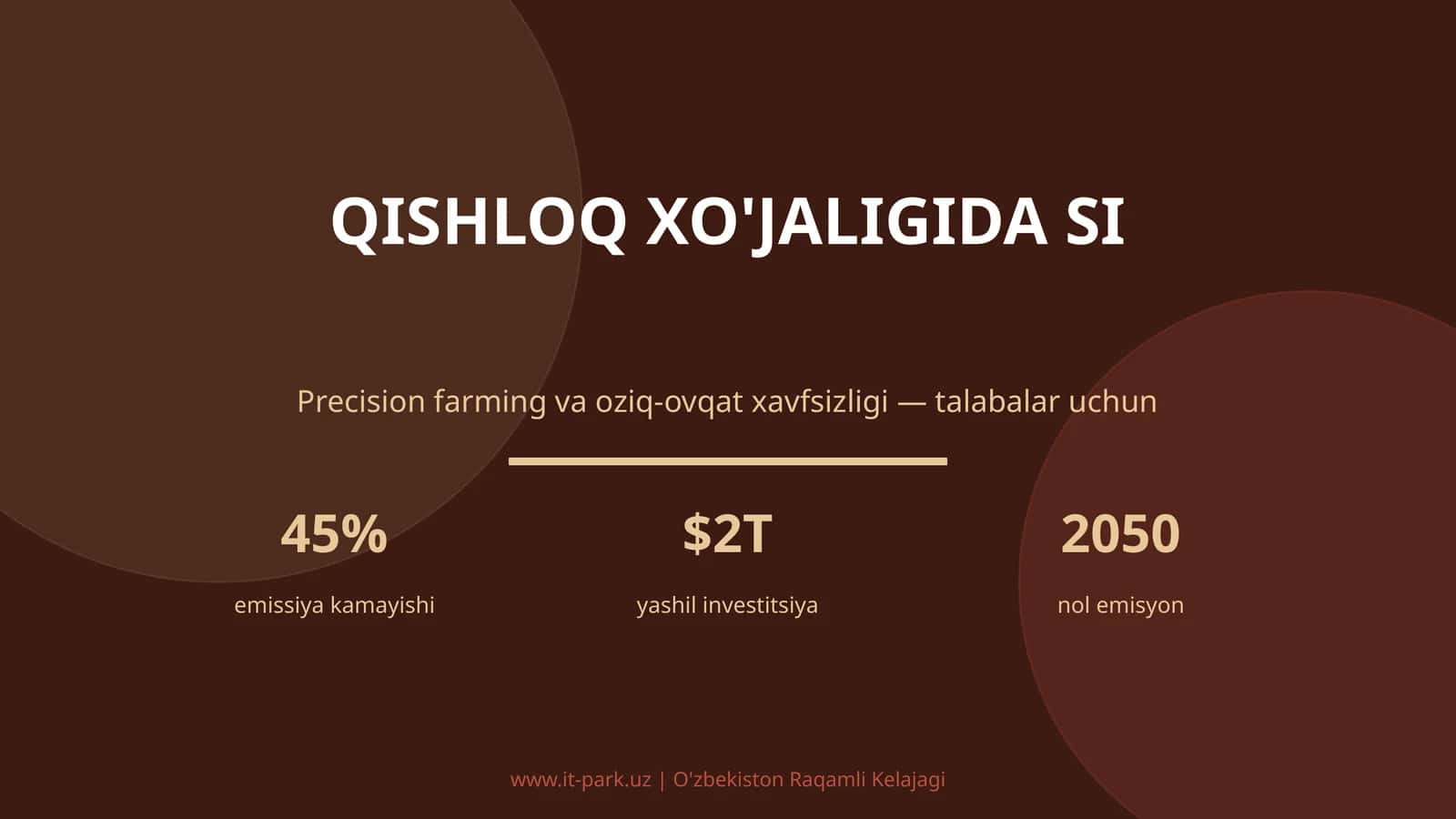 Qishloq xo'jaligida SI 1