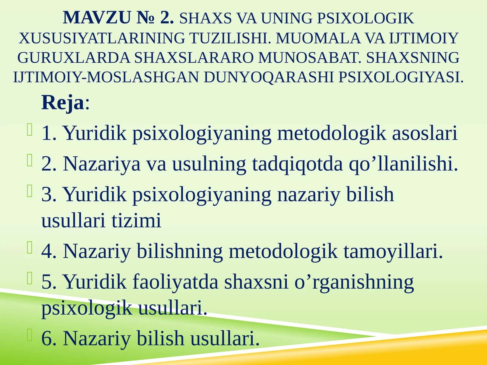 Shaxsning ijtimoiy-moslashgan dunyoqarashi psixologiyasi 1
