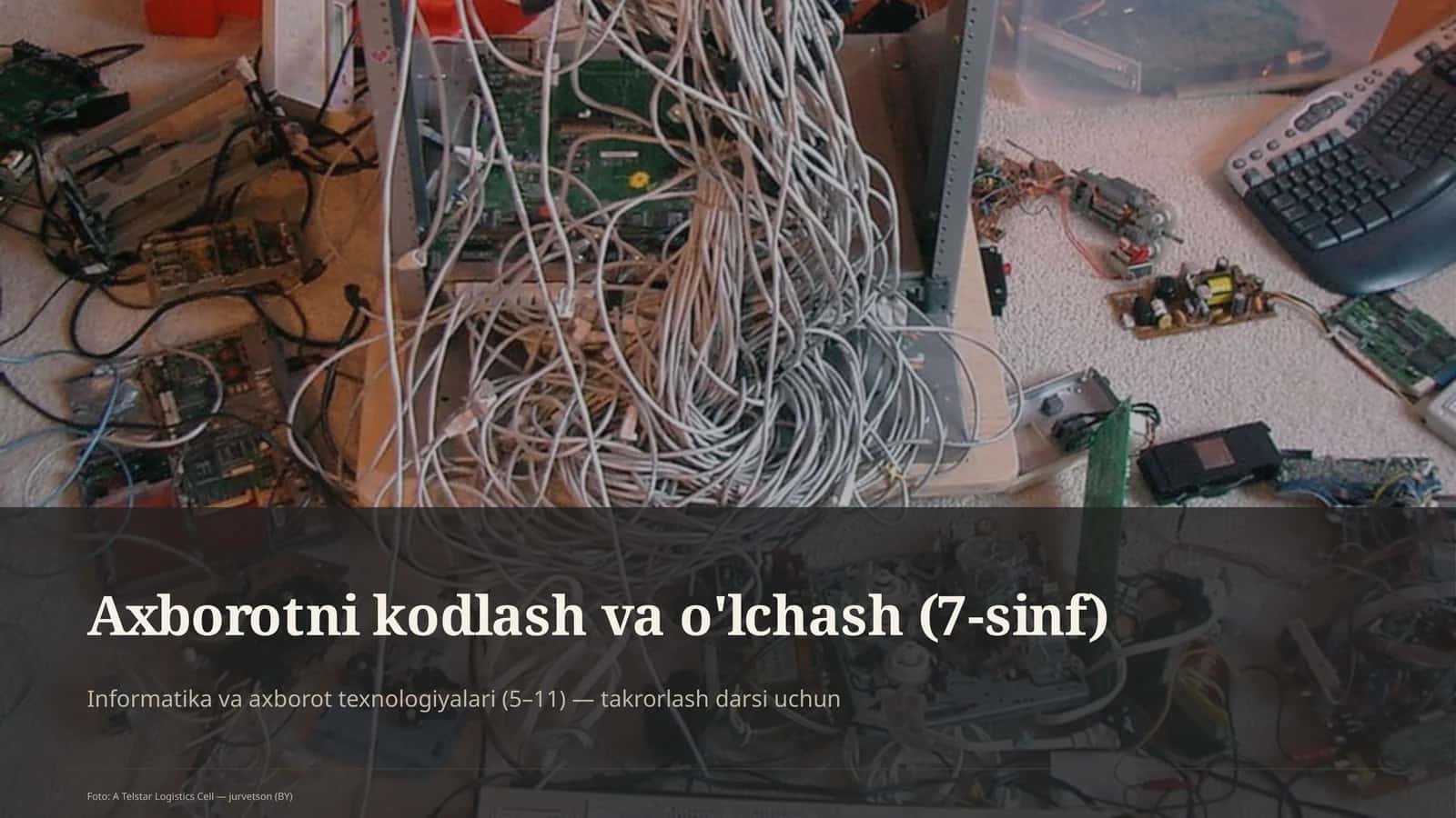 Axborotni kodlash va o'lchash (7-sinf) 1
