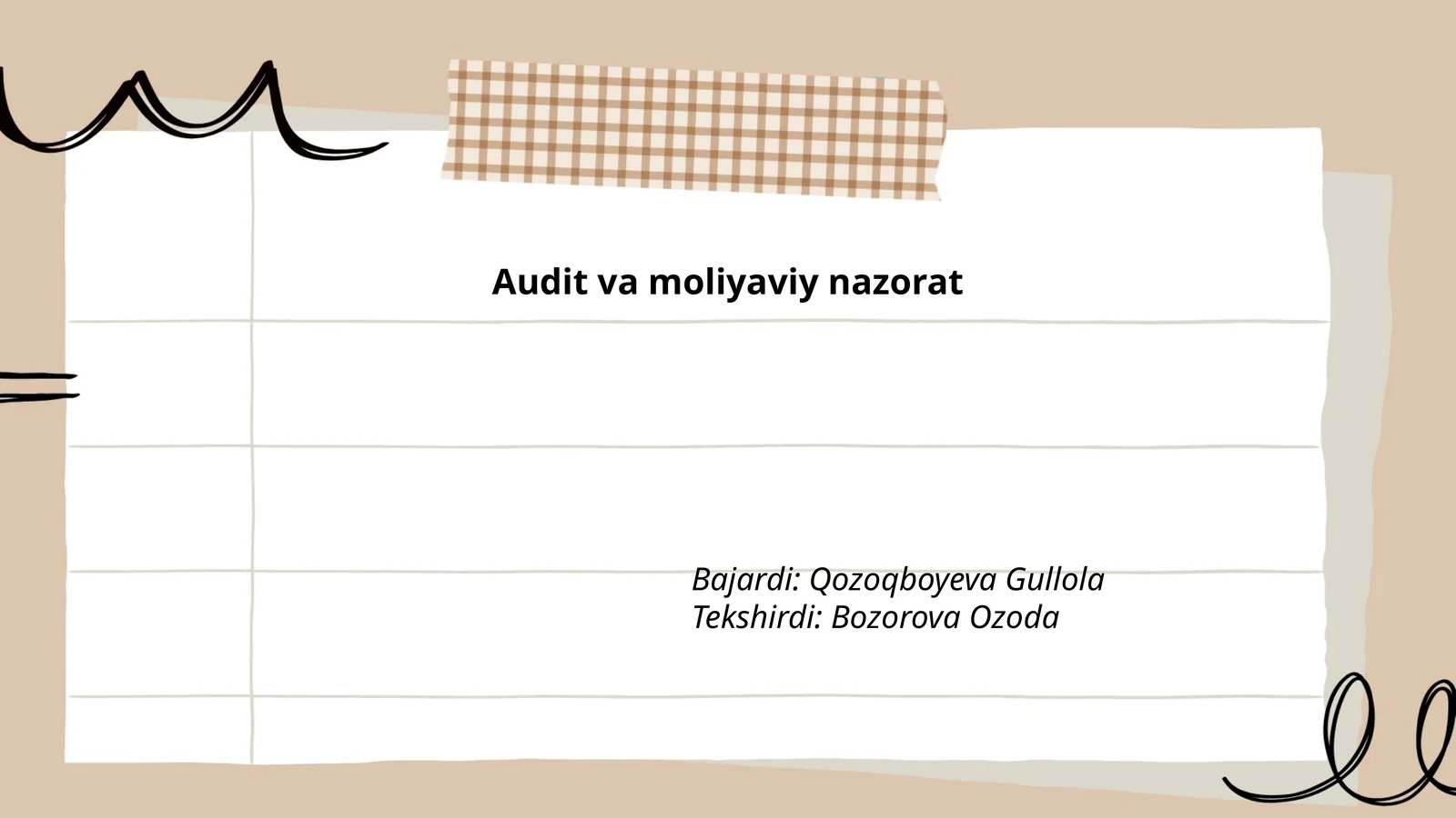 Audit va Moliyaviy nazorat 1