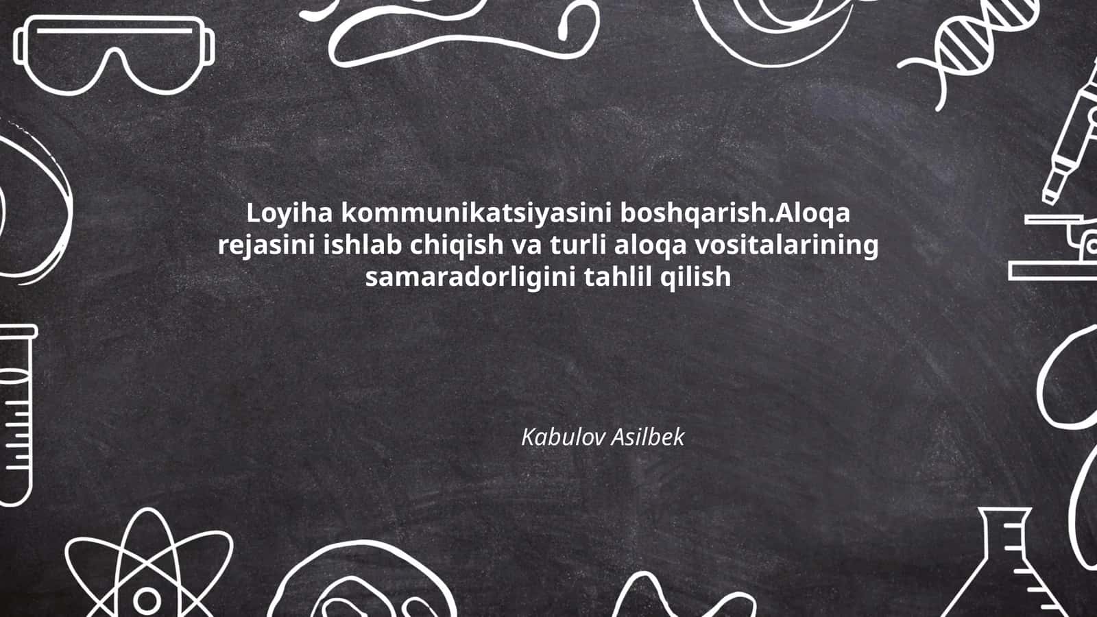 Aloqa kommunikatsiyasini boshqarish 1