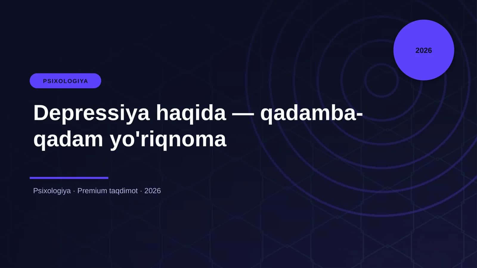 Depressiya haqida — qadamba-qadam yo'riqnoma 1