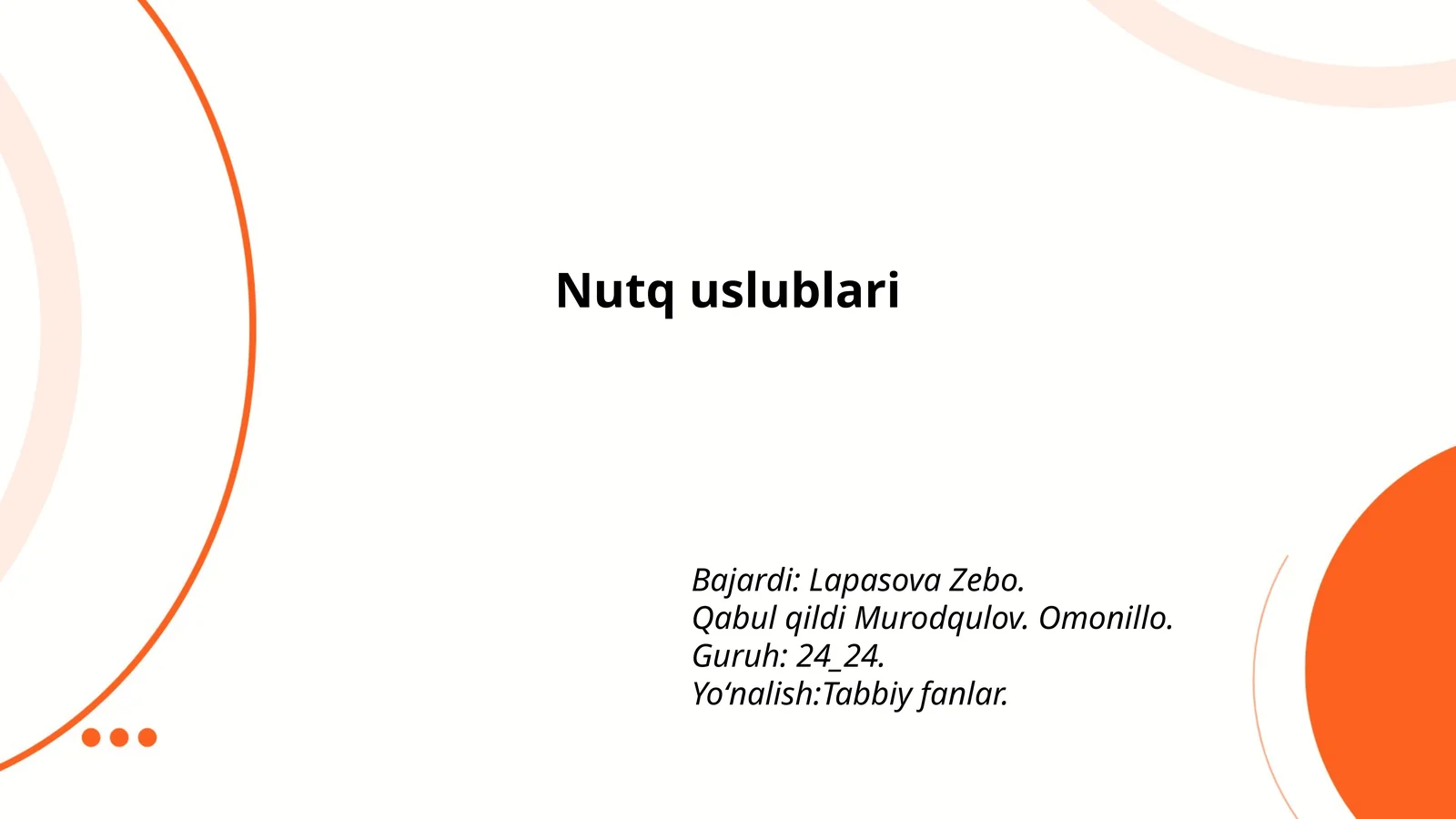 Nutq uslublari 1