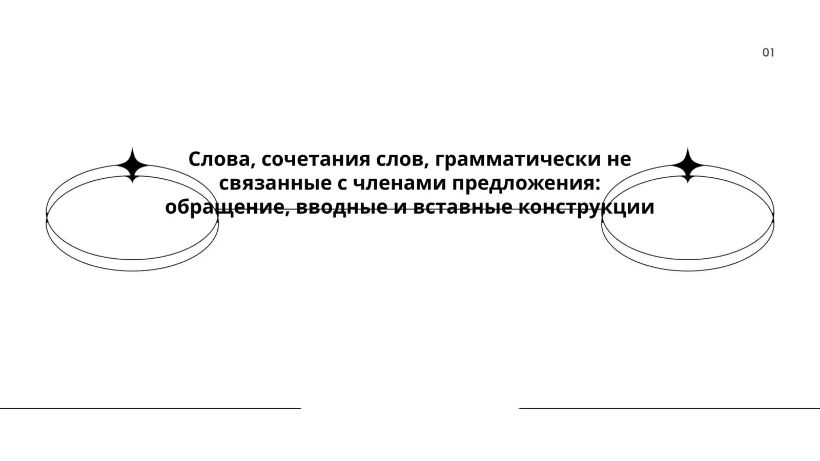 Слова, сочетания слов, грамматически не связанные с членами предложения: обращение, вводные и вставные конструкции 1