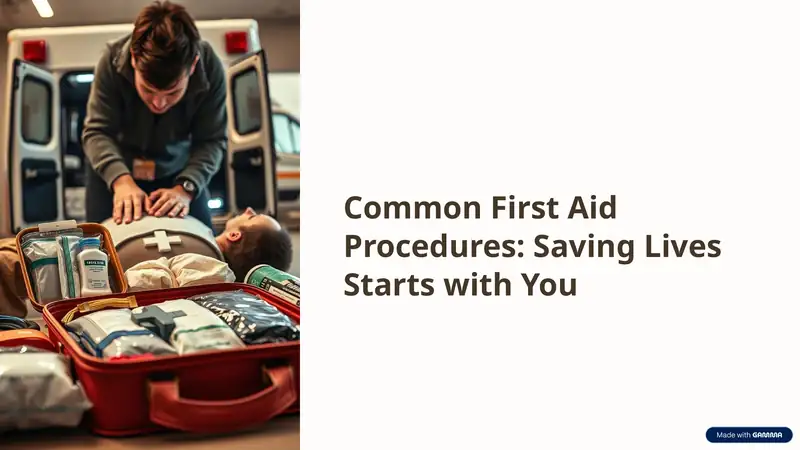 Common First Aid Procedures: Saving Lives Starts with You 1