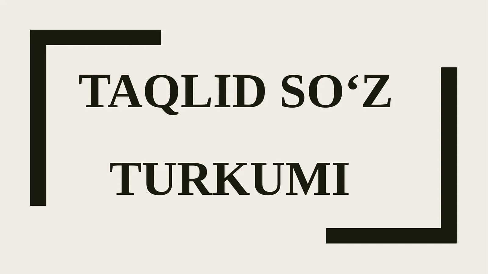 Taqlid so‘z turkumi 1