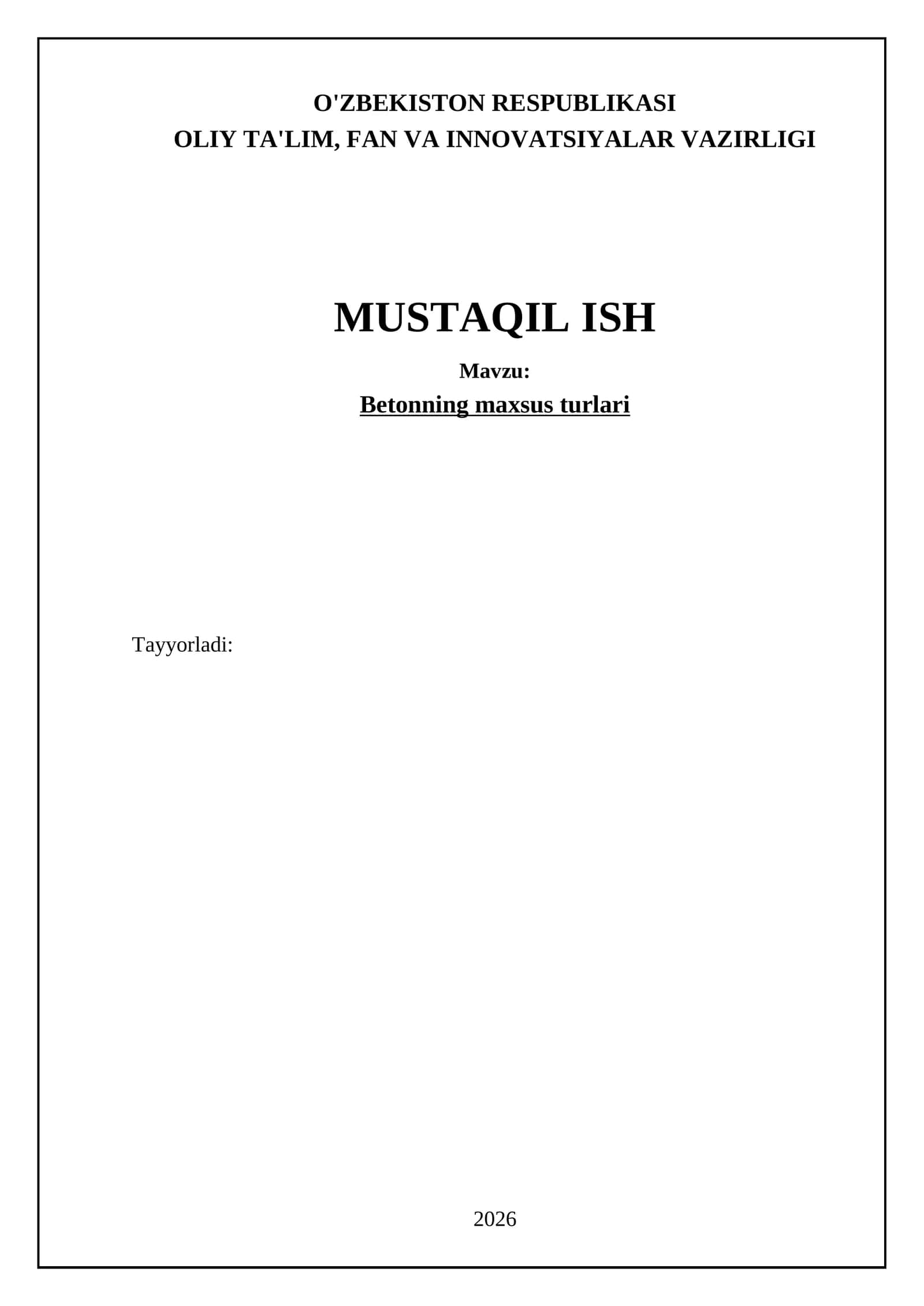 Betonning maxsus turlari 1