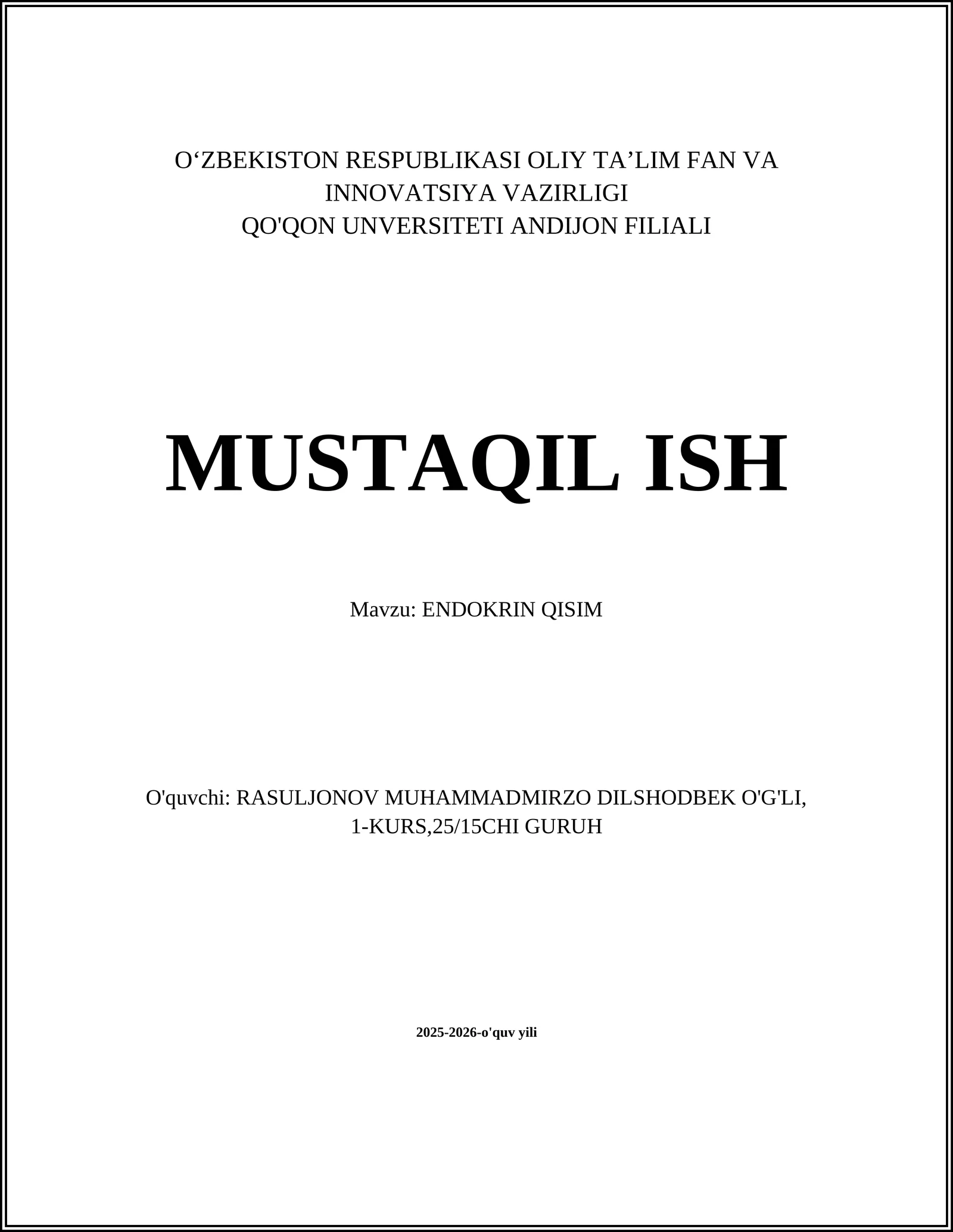 ENDOKRIN QISIM 1