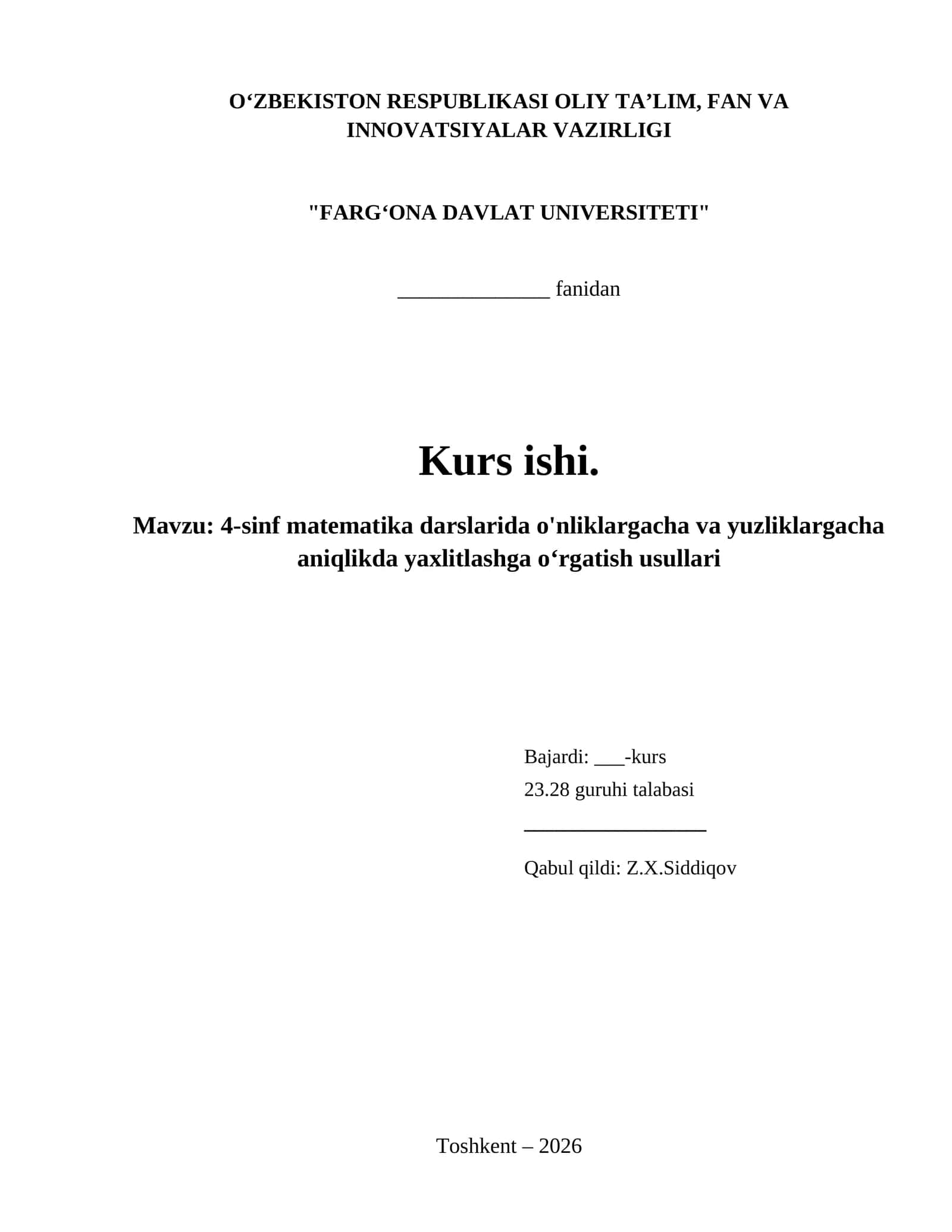 4-sinf matematika darslarida o'nliklargacha va yuzliklargacha aniqlikda yaxlitlashga o‘rgatish usullari 1