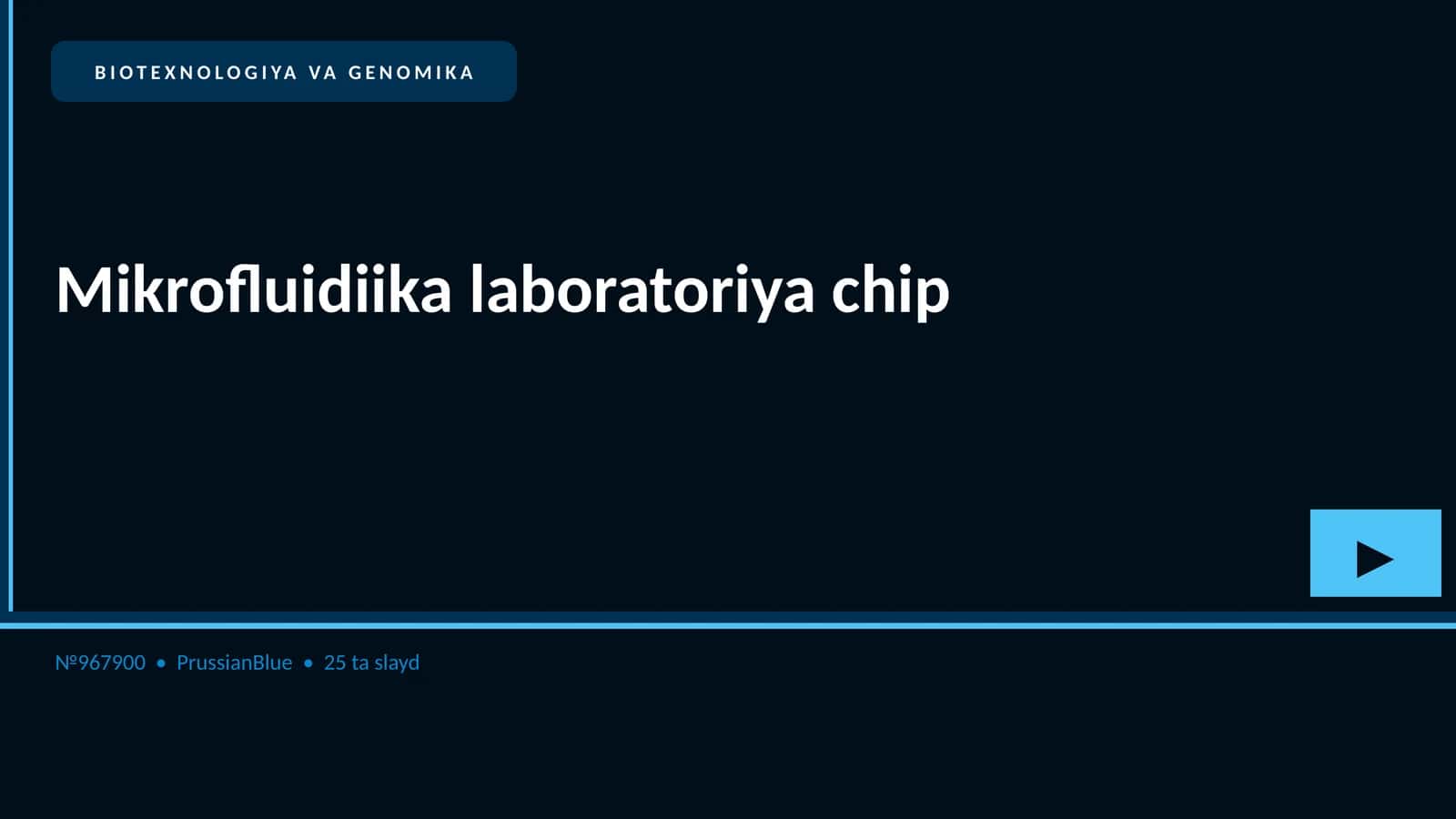 BIOTEXNOLOGIYA VA GENOMIKA 1