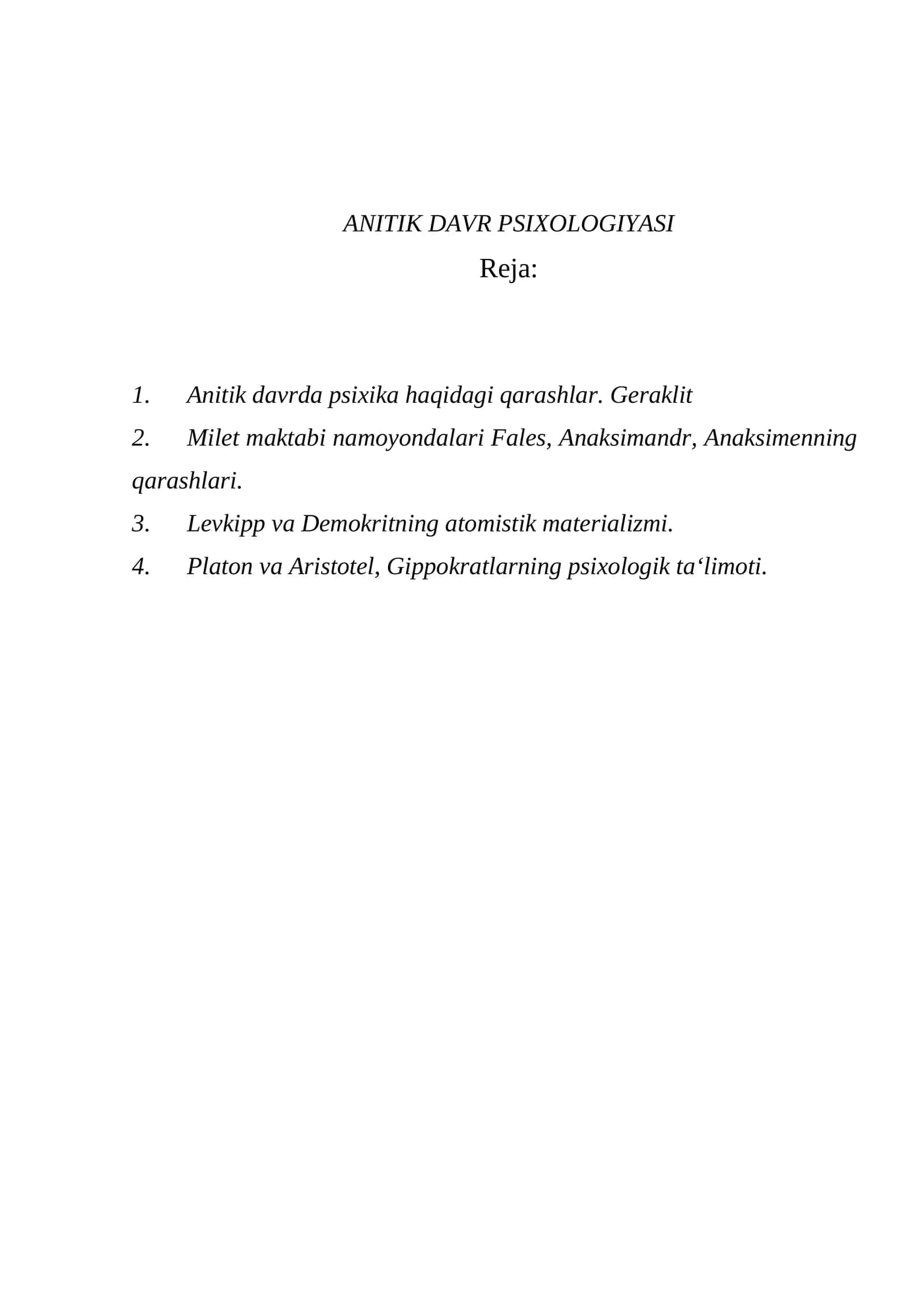 ANITIK DAVR PSIXOLOGIYASI 1