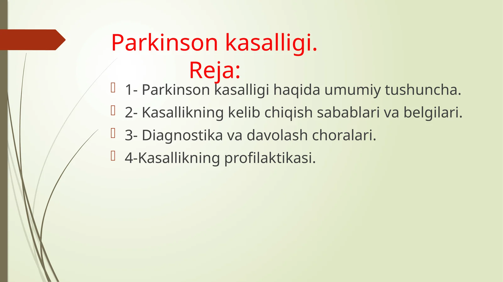 Parkinson kasalligi 1