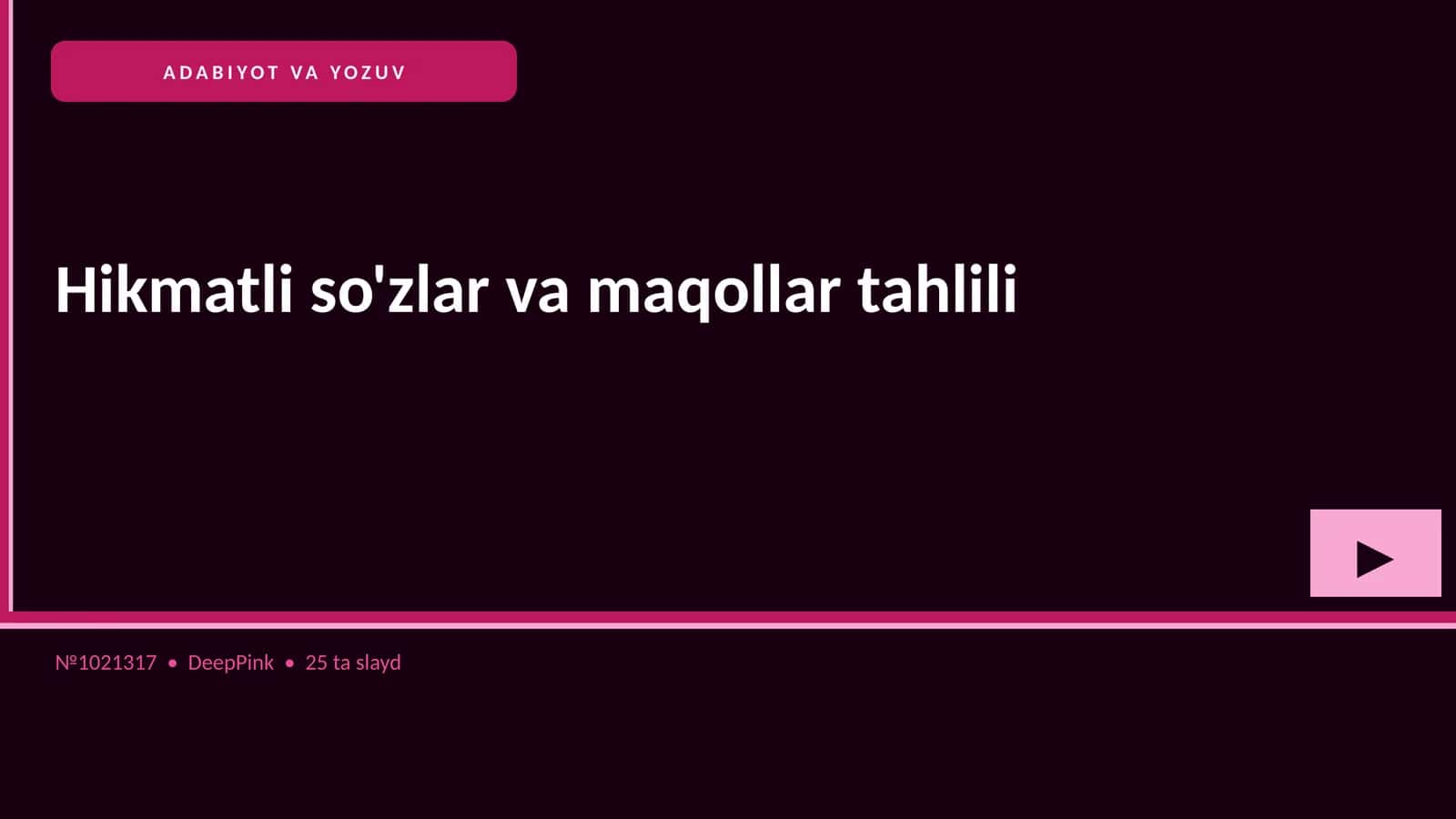 Hikmatli so'zlar va maqollar tahlili 1