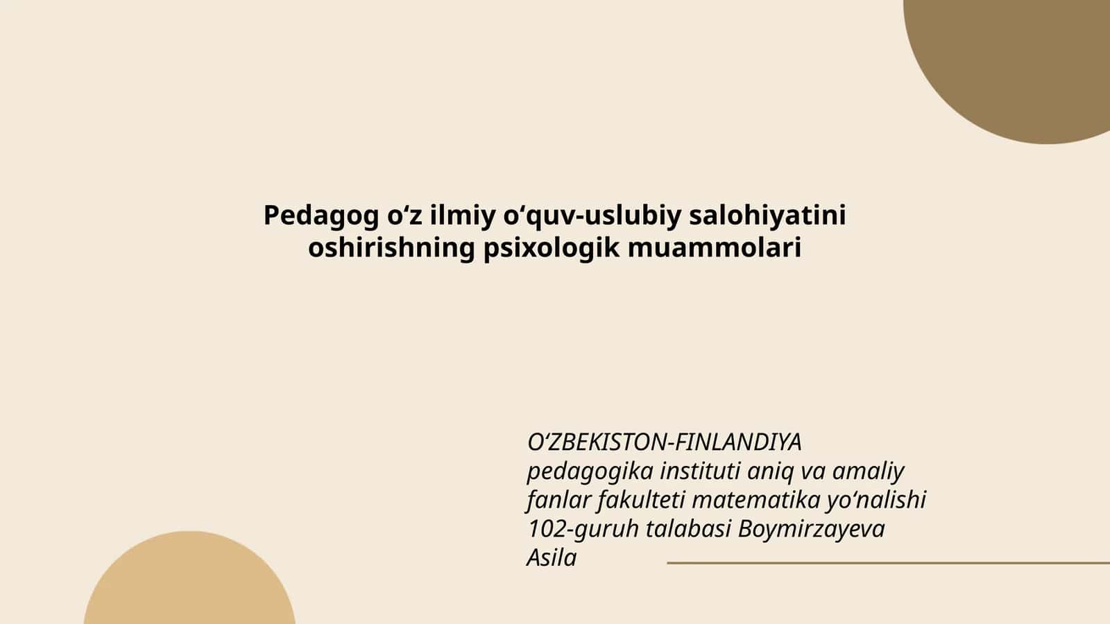 Pedagog oʻz ilmiy oʻquv-uslubiy salohiyatini oshirishning psixologik muammolari 1
