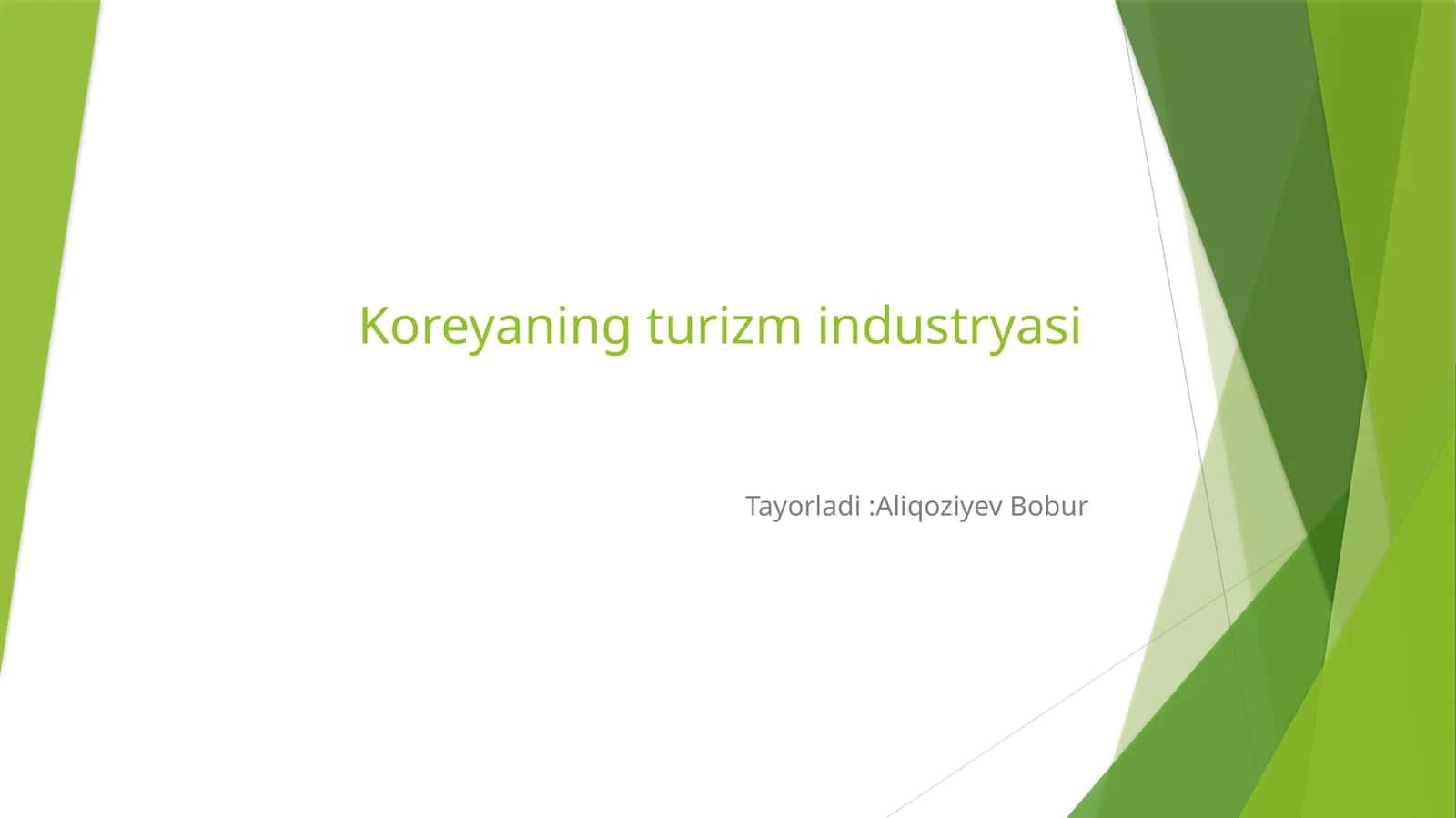 Koreyaning turizm industryasi 1