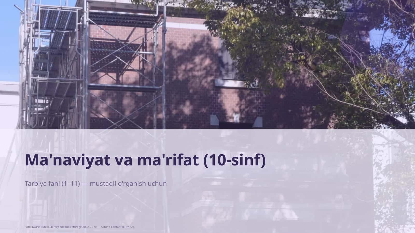 Ma'naviyat va ma'rifat (10-sinf) 1