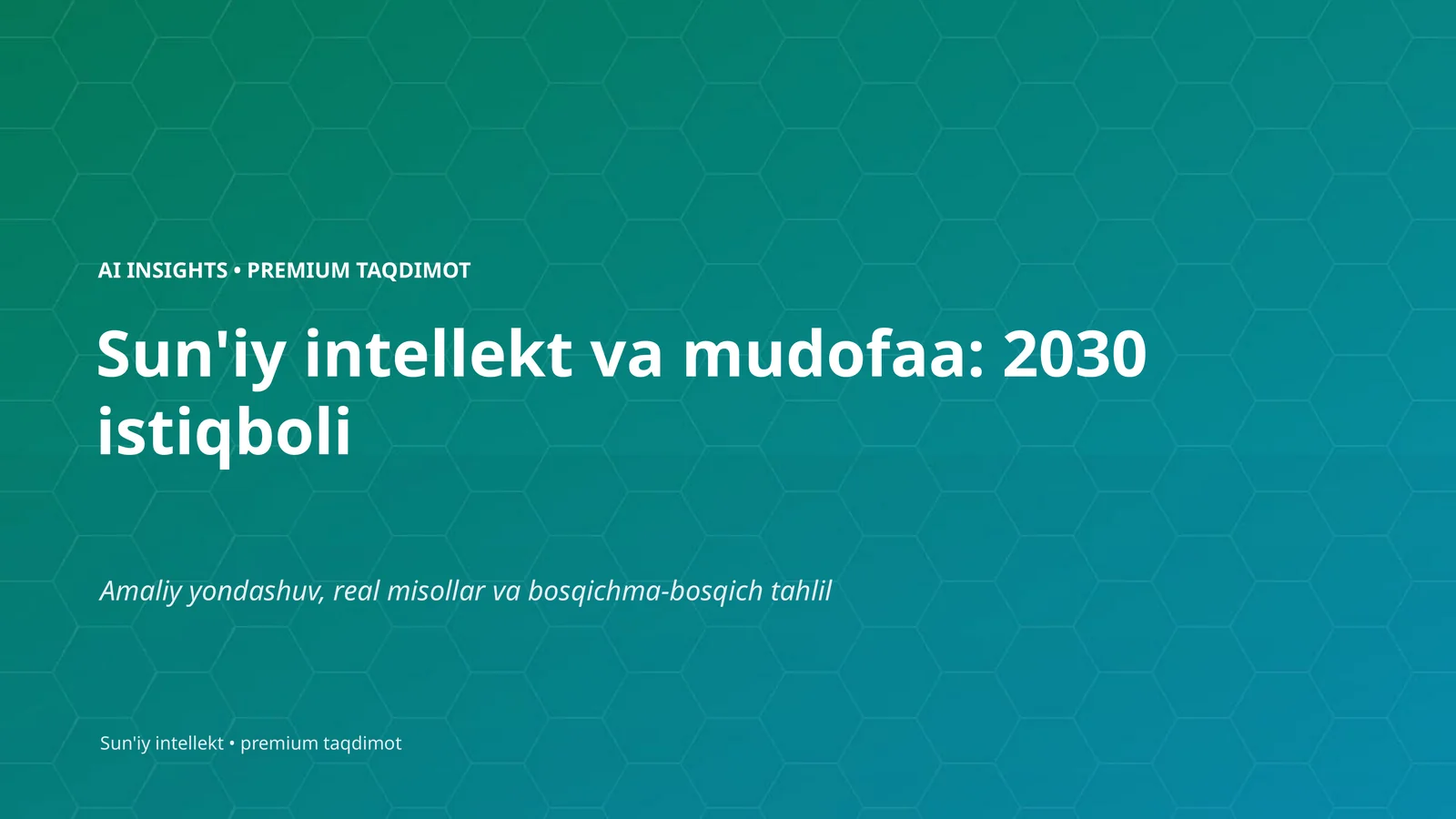 AI INSIGHTS • PREMIUM TAQDIMOT 1