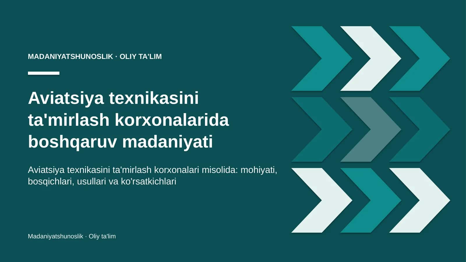 aviatsiya texnikasini ta'mirlash korxonalarida boshqaruv madaniyati 3628 1