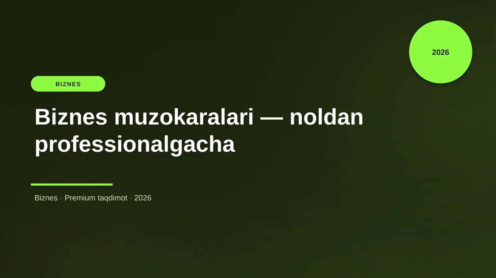 Biznes muzokaralari — noldan professionalgacha 1