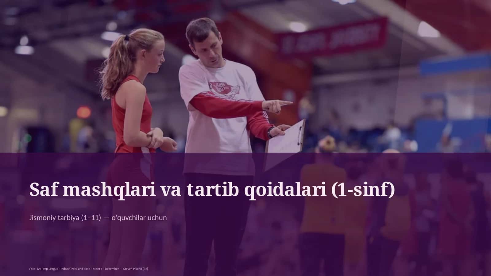 Saf mashqlari va tartib qoidalari (1-sinf) 1