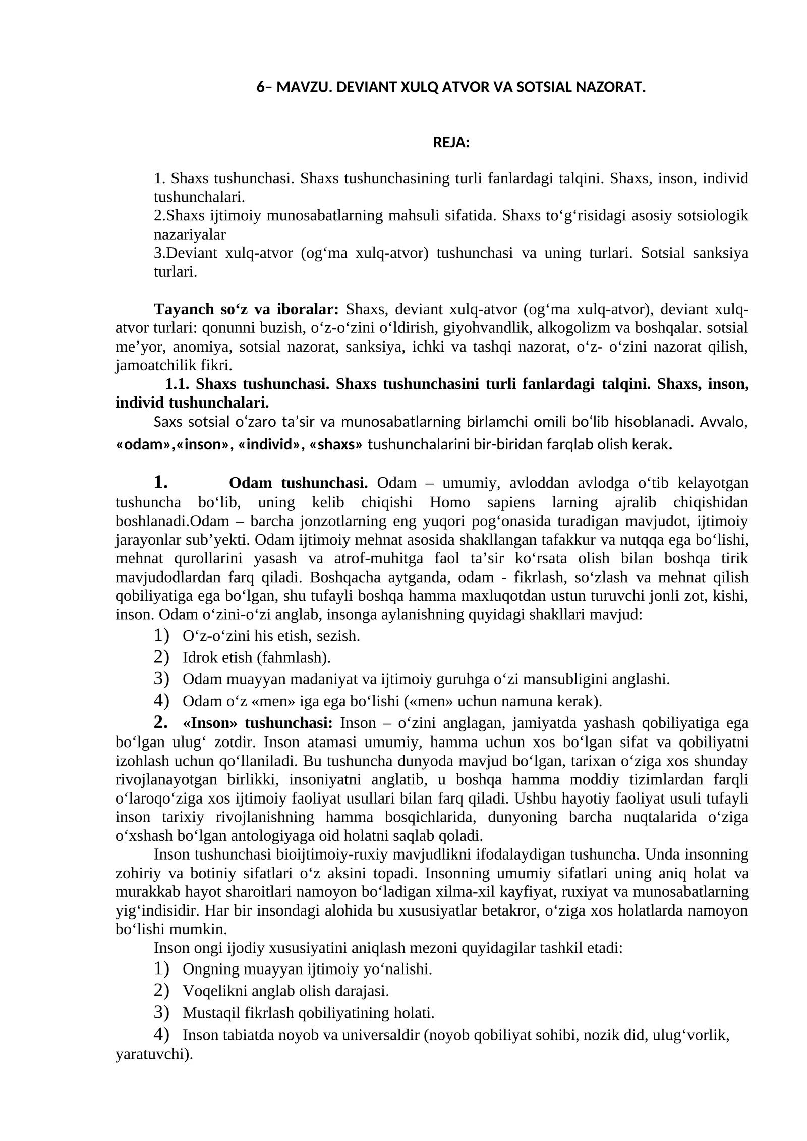 DEVIANT XULQ ATVOR VA SOTSIAL NAZORAT 1