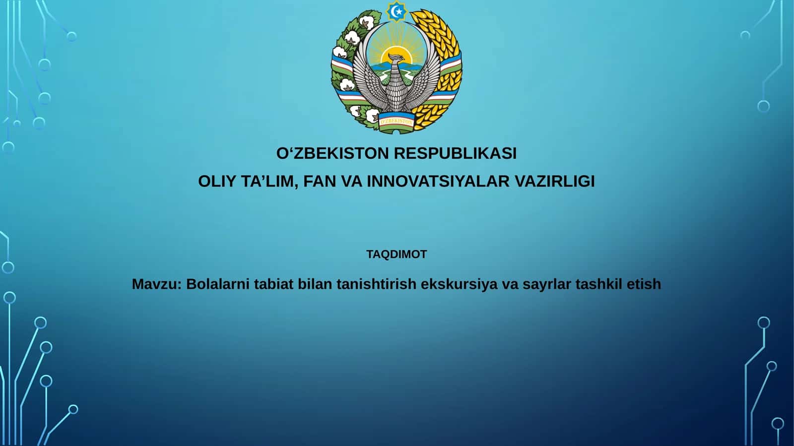 Bolalarni tabiat bilan tanishtirish ekskursiyavasiyrlartashkiletish 1
