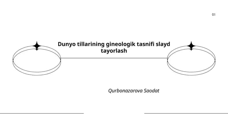 Dunyo tillarining gineologik tasnifi slayd tayorlash 1