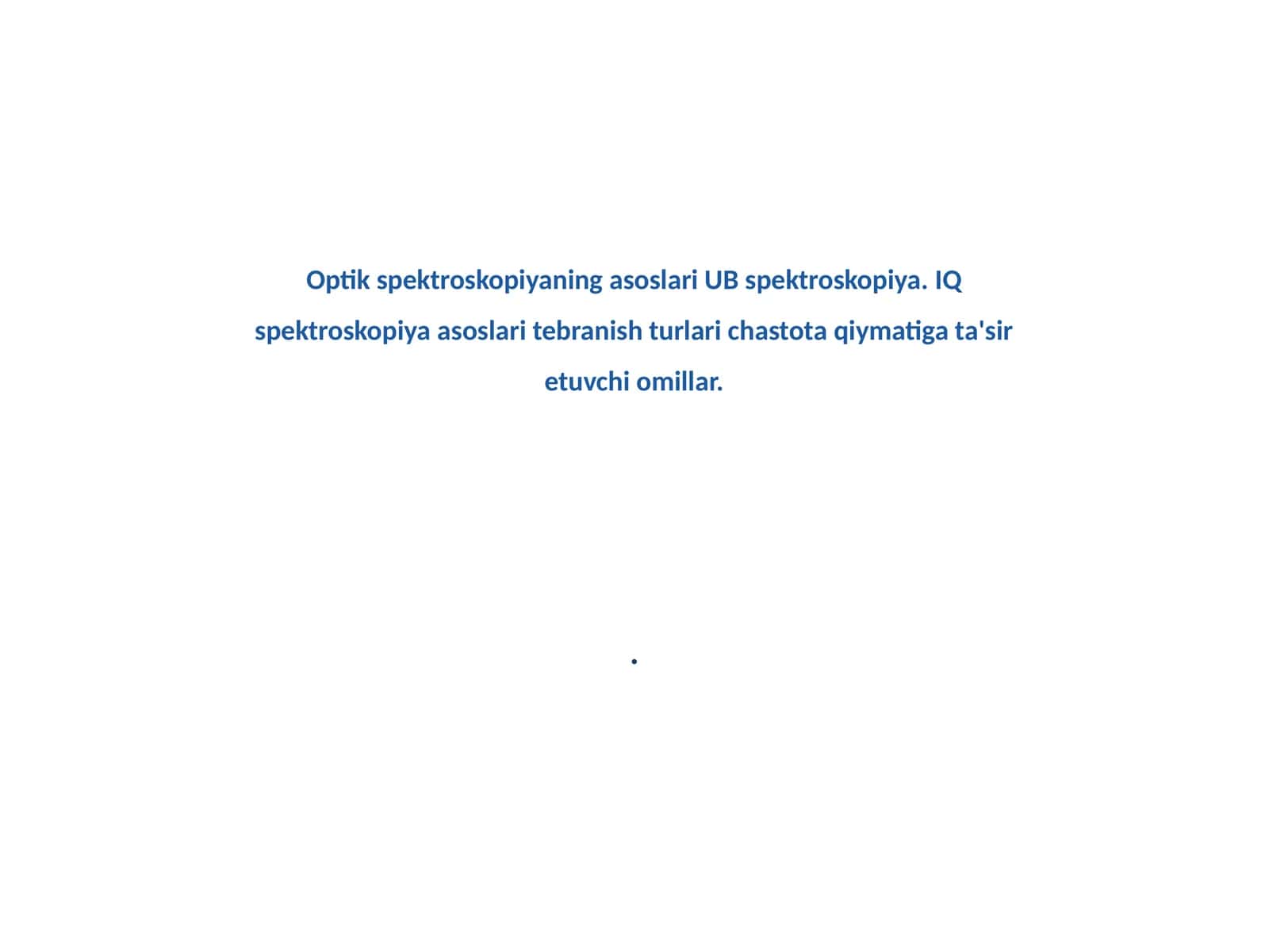 Optik spektroskopiya 1