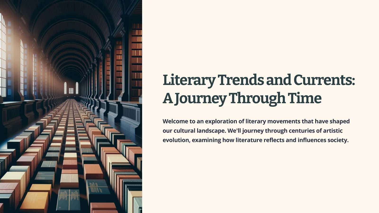 Literary Trends and Currents: A Journey Through Time 1
