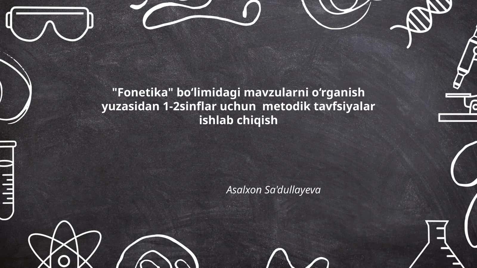 Fonetika mavzulari uchun metodik tavsiyalar 1