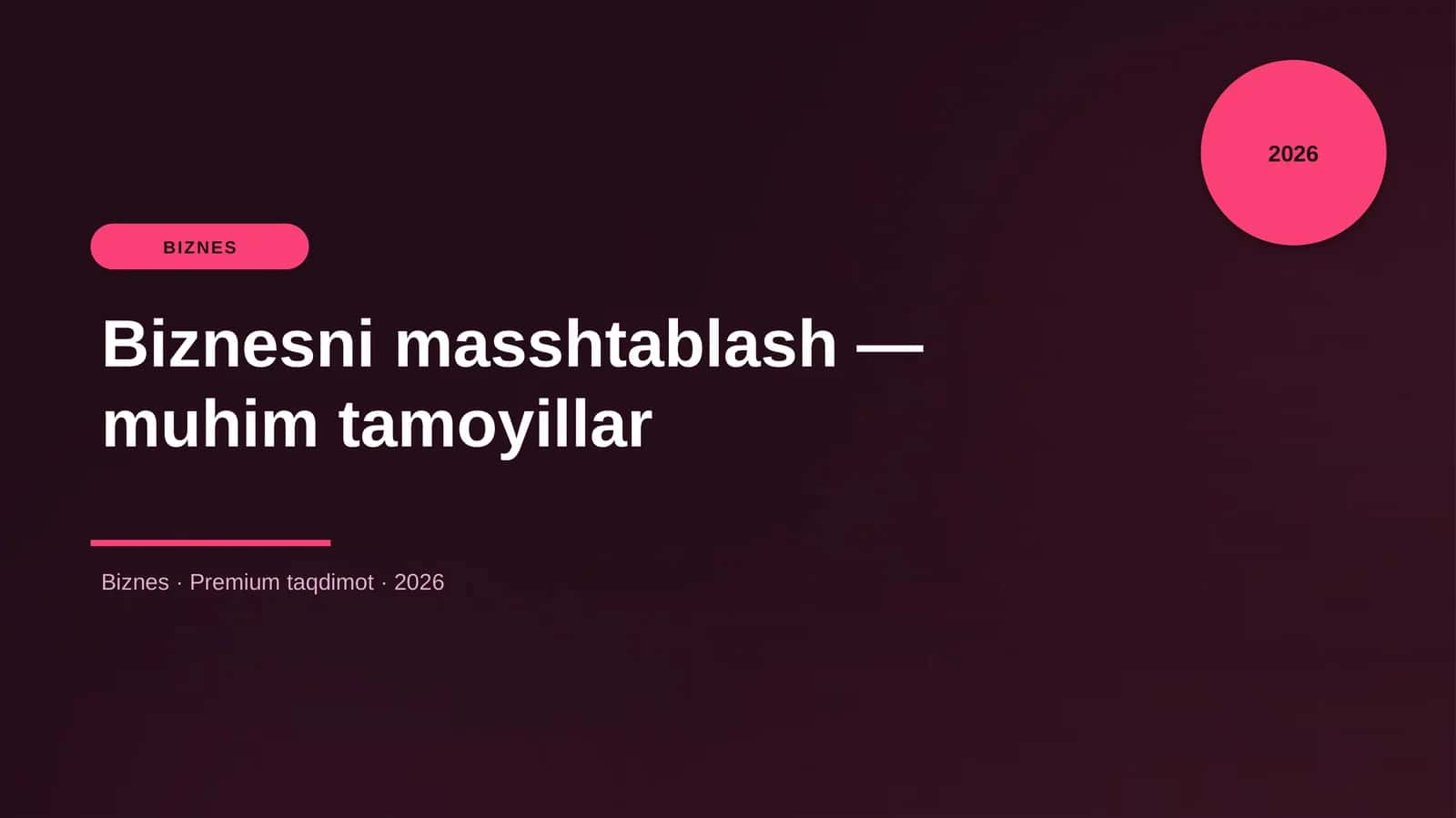 Biznesni masshtablash — muhim tamoyillar 1