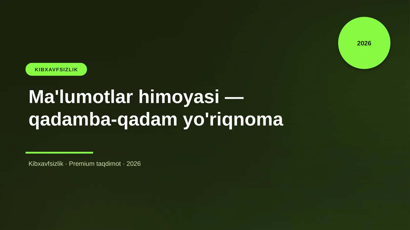 Ma'lumotlar himoyasi — qadamba-qadam yo'riqnoma 1