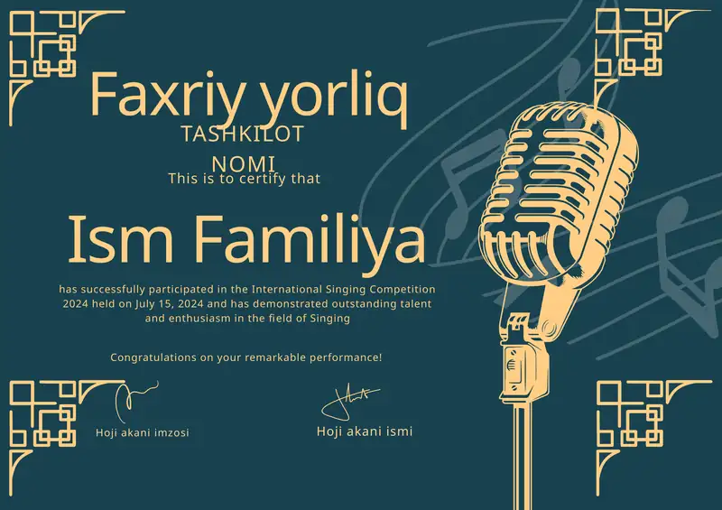 Faxriy yorliq shablon PowerPoint 1
