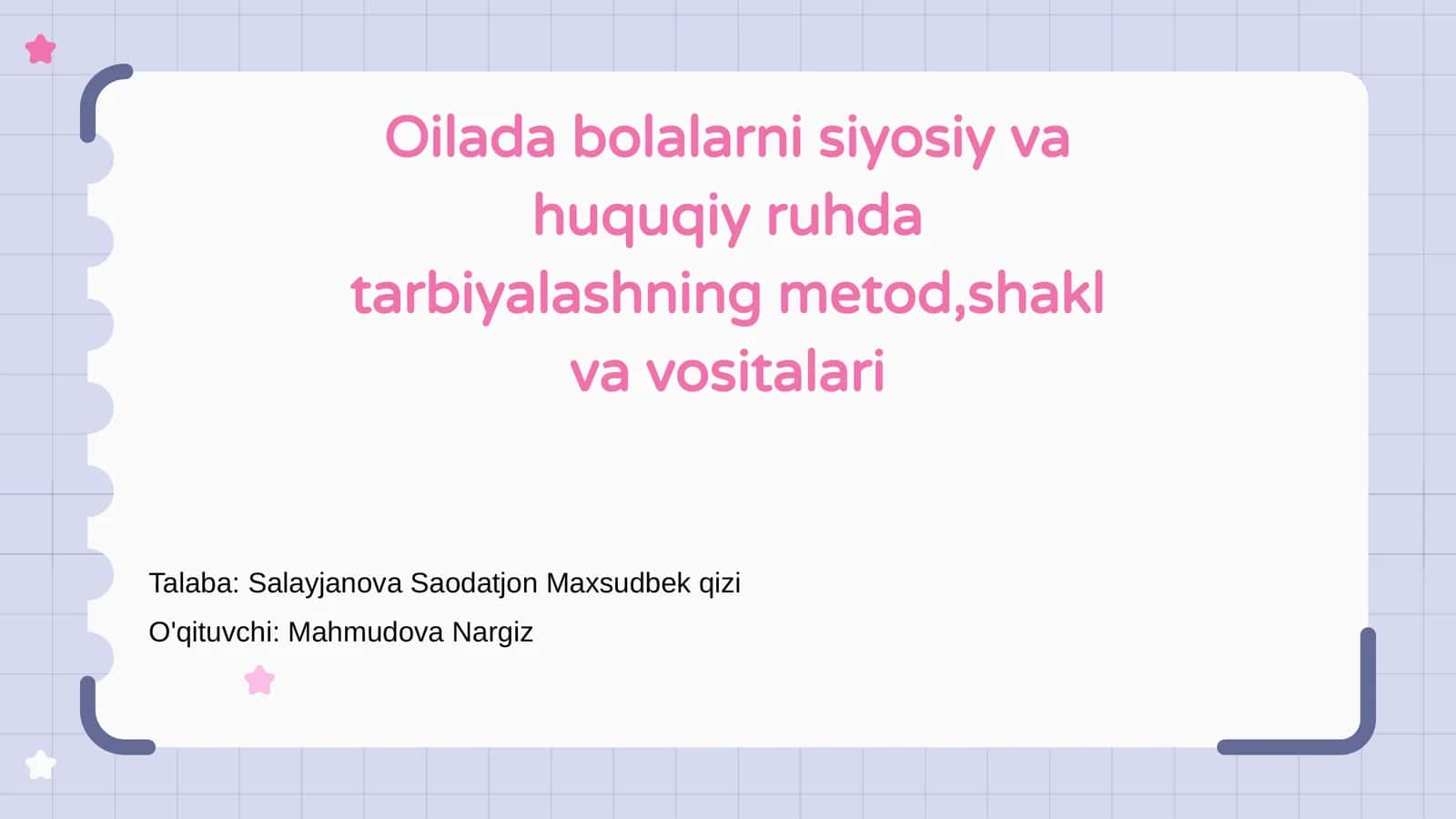 Bolalarni siyosiy va huquqiy ruhda tarbiyalashning metod, shakl va vositalari 1