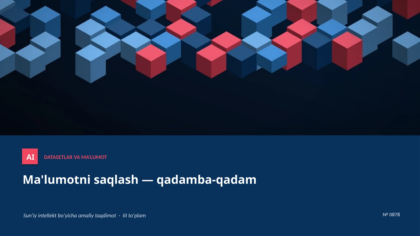 Ma'lumotni saqlash — qadamba-qadam 1