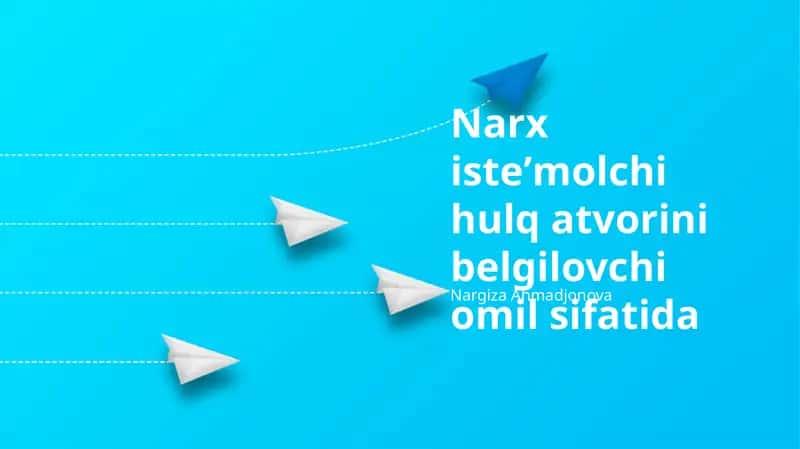 Narx isteʼmolchi hulq atvorini belgilovchi omil sifatida 1