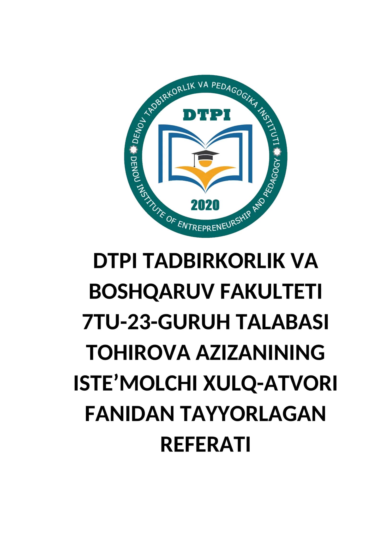 XULQ-ATVOR IQTISODIYOTI FANINING MAZMUN-MOHIYATI VA IQTISODIY RIVOJLANISHDAJI AHAMIYATI 1
