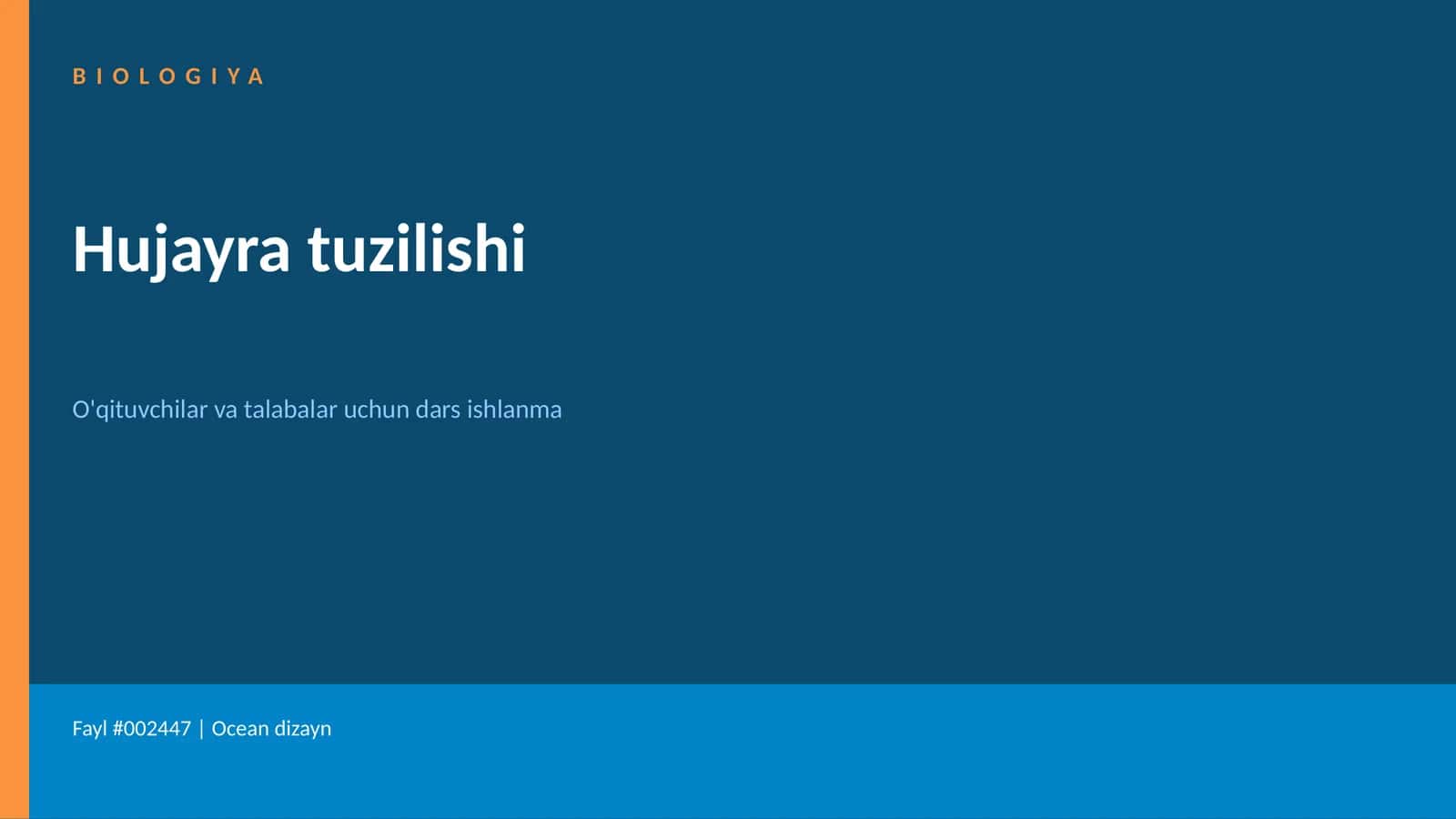 Hujayra tuzilishi 1