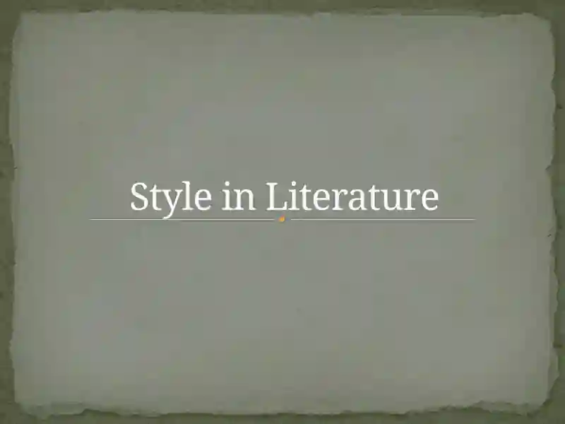 Style in Literature