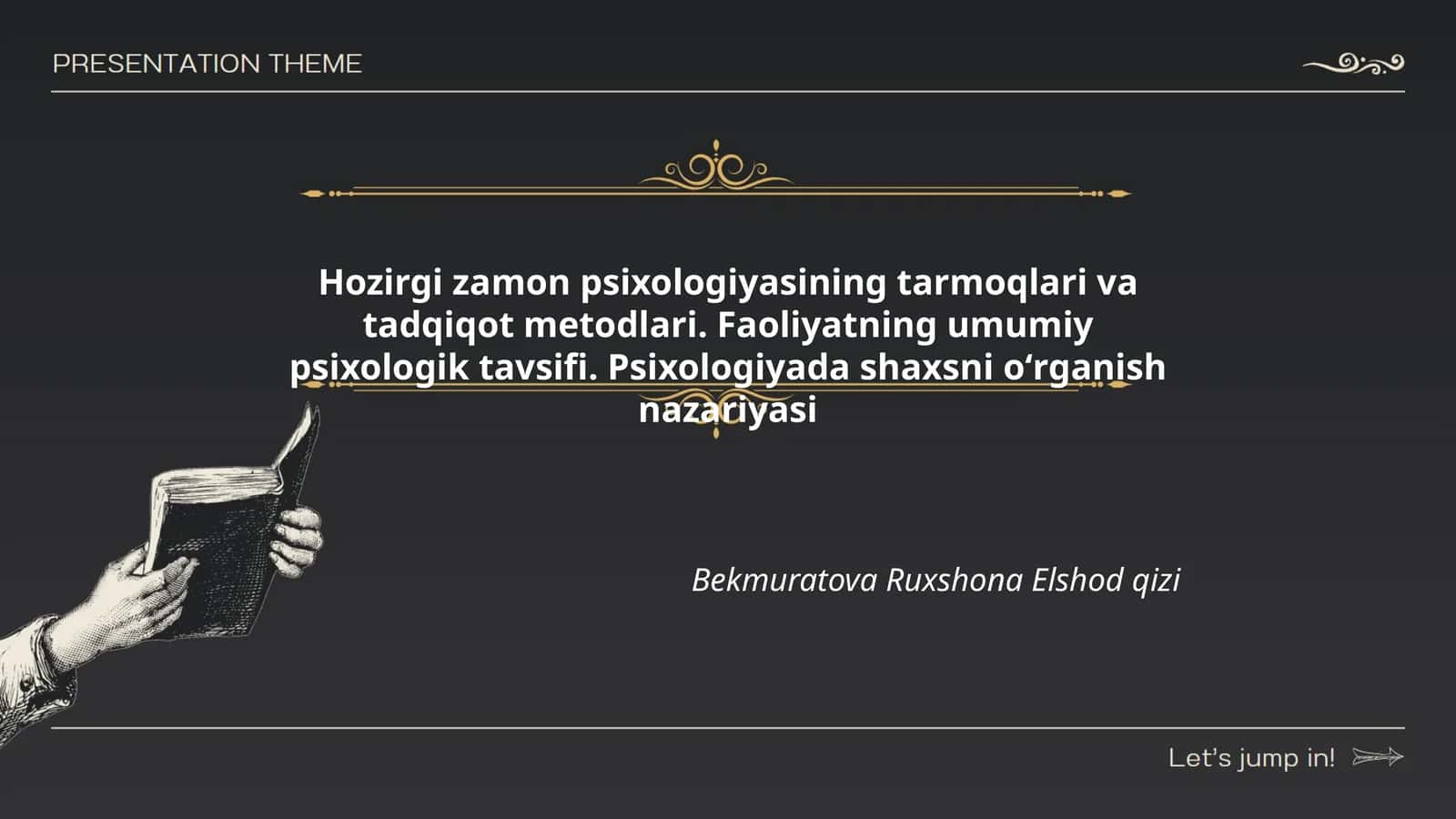 Hozirgi zamon psixologiyasining tarmoqlari va tadqiqot metodlari 1