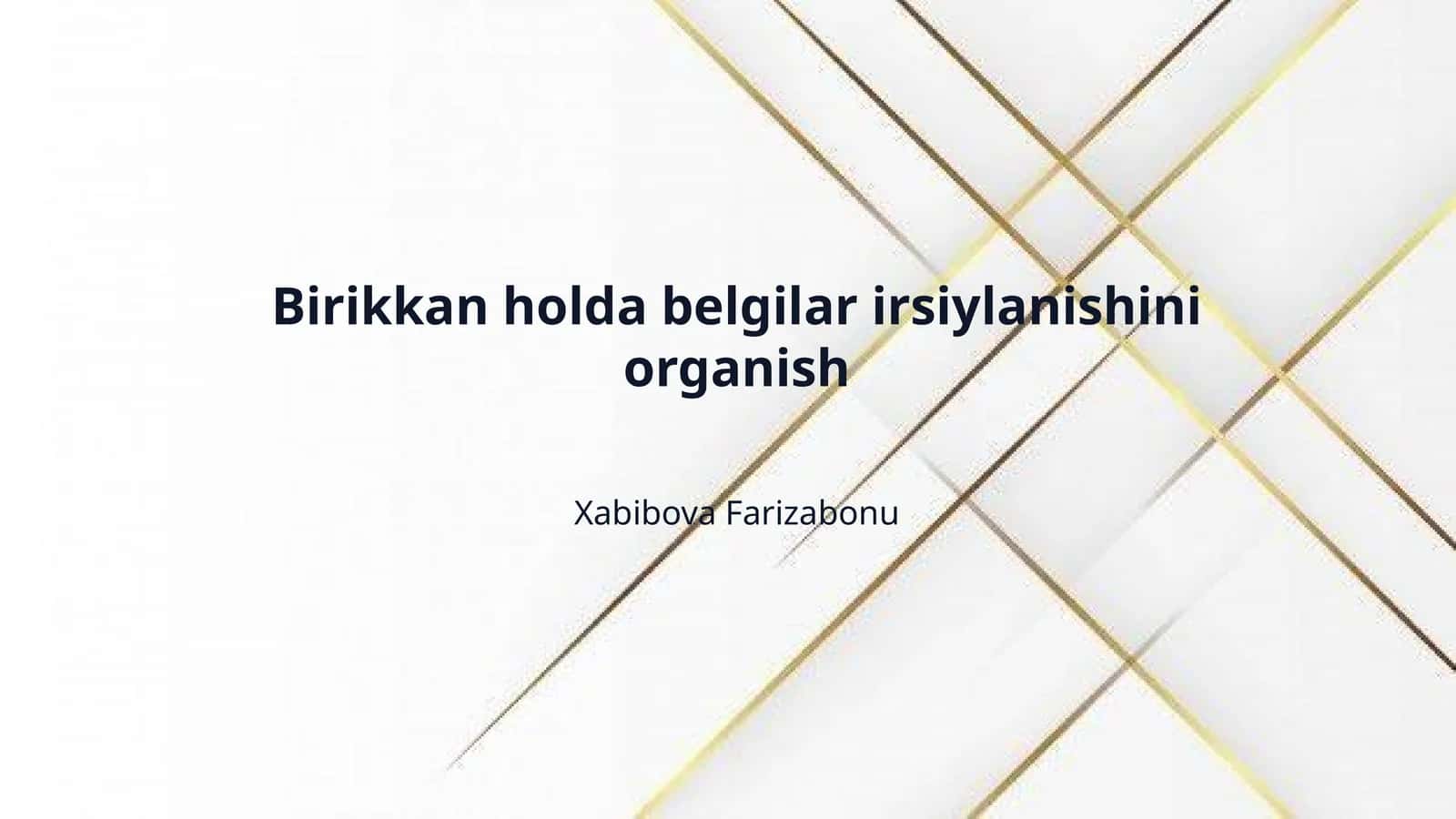 Birikkan holda belgilar irsiylanishini organish 1