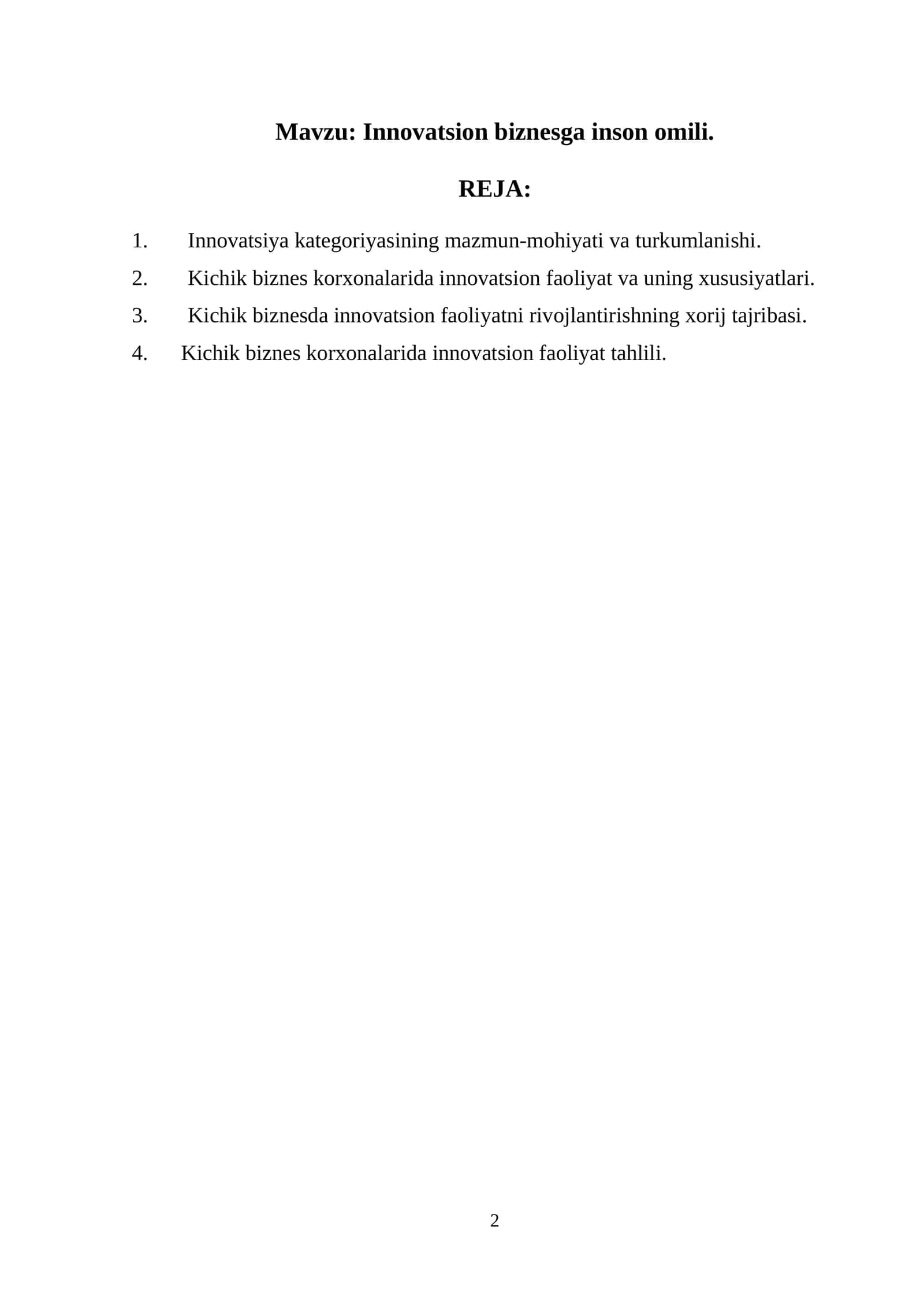 Innovatsion biznesga inson omili 1