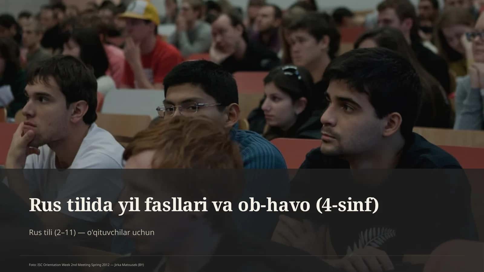 Rus tilida yil fasllari va ob-havo (4-sinf) 1